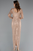 Robe de Soirée Longue Perlé Or ABU5165