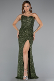 Robe de Soirée Longue Kaki ABU5166