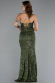 Robe de Soirée Longue Kaki ABU5166