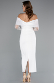 Robe de Cérémonie Midi Blanc ABK2406