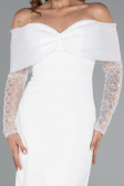 Robe de Cérémonie Midi Blanc ABK2406