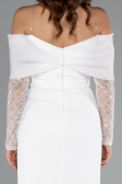 Robe de Cérémonie Midi Blanc ABK2406