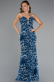 Robe de Soirée Longue Bleu ABU5170