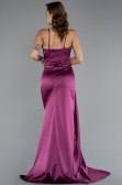 Robe de Soirée Longue Satin Prune ABU5171
