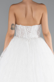 Robes de Mariage Longue Dantelle Blanc ABG149