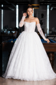 Robes de Mariage Longue Dantelle Blanc ABG149