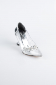 Stiletto Cuir Verni Argent ABR1055