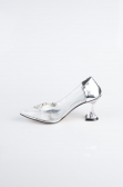 Stiletto Cuir Verni Argent ABR1055