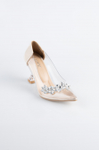 Stiletto Cuir Verni Vison ABR1055