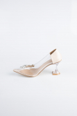 Stiletto Cuir Verni Vison ABR1055