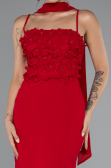 Robe de Soirée Longue Rouge ABU5181