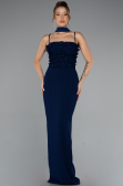 Robe de Soirée Longue Bleu Marine ABU5181