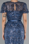 Robe de Cérémonie Midi Perlé Indigo ABK2412