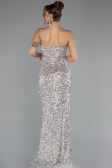 Robe de Soirée Longue Beige ABU5185