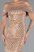 Robe de Soirée Longue Or ABU5186