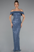 Robe de Soirée Longue Indigo ABU5186