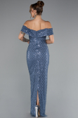 Robe de Soirée Longue Indigo ABU5186