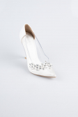 Chaussure Cuir Verni Blanc AB1150