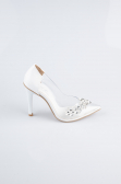 Chaussure Cuir Verni Blanc AB1150