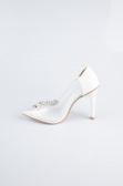 Chaussure Cuir Verni Blanc AB1150