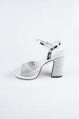 Chaussure de soirée Perlé Argent AB1154