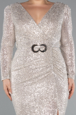 Robe De Invitation Grande Taille Midi Vison ABK1956