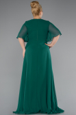 Robe de Soirée Grande Taille Longue Mousseline Émeraude ABU5180