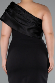 Robe De Soirée Grande Taille Midi Noir ABK2414