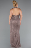 Robe de Soirée Longue Squameuse Vison ABU5209