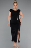 Robe De Fête Grande Taille Midi Noir ABK2340