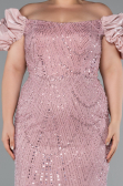 Robe De Fiançailles Grande Taille Perlé Longue Poudre ABU4788