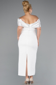 Robe De Invitation Grande Taille Midi Blanc ABK2379