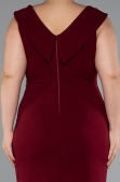 Robe De Fête Grande Taille Midi Rouge Bordeaux ABK2422