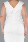 Robe De Fête Grande Taille Midi Blanc ABK2422