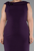 Robe De Fête Grande Taille Midi Violet ABK2422