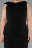 Robe De Fête Grande Taille Midi Noir ABK2422