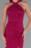 Robe de Soirée Longue Fushia ABU5213