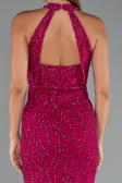 Robe de Soirée Longue Fushia ABU5213