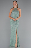 Robe de Soirée Longue Menthe ABU5213