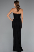 Robe Queue de Poisson Longue Dantelle Noir ABU5215