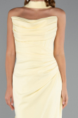 Robe de Soirée Longue Jaune ABU5216
