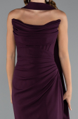 Robe de Soirée Longue Couleur Cerise ABU5216