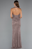 Robe de Soirée Longue Squameuse Vison ABU5209