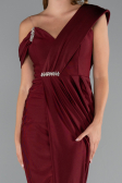 Robe de Cérémonie Midi Rouge Bordeaux ABK2423