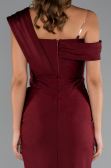 Robe de Cérémonie Midi Rouge Bordeaux ABK2423