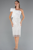 Tenue de Soirée Midi Perlé Blanc ABK2424