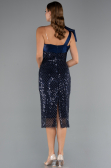 Tenue de Soirée Midi Perlé Bleu Marine ABK2424