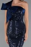 Tenue de Soirée Midi Perlé Bleu Marine ABK2424