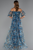 Robe de Soirée Longue Vert Pétrole ABU5221