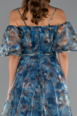Robe de Soirée Longue Vert Pétrole ABU5221